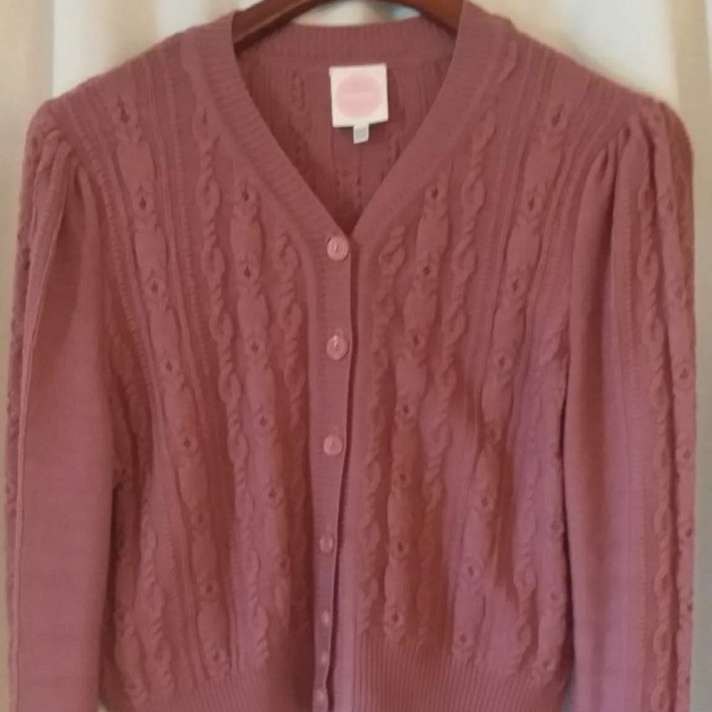 Emmy Design Sweden Ice Skater cardigan dusty pink/mauve 14/16